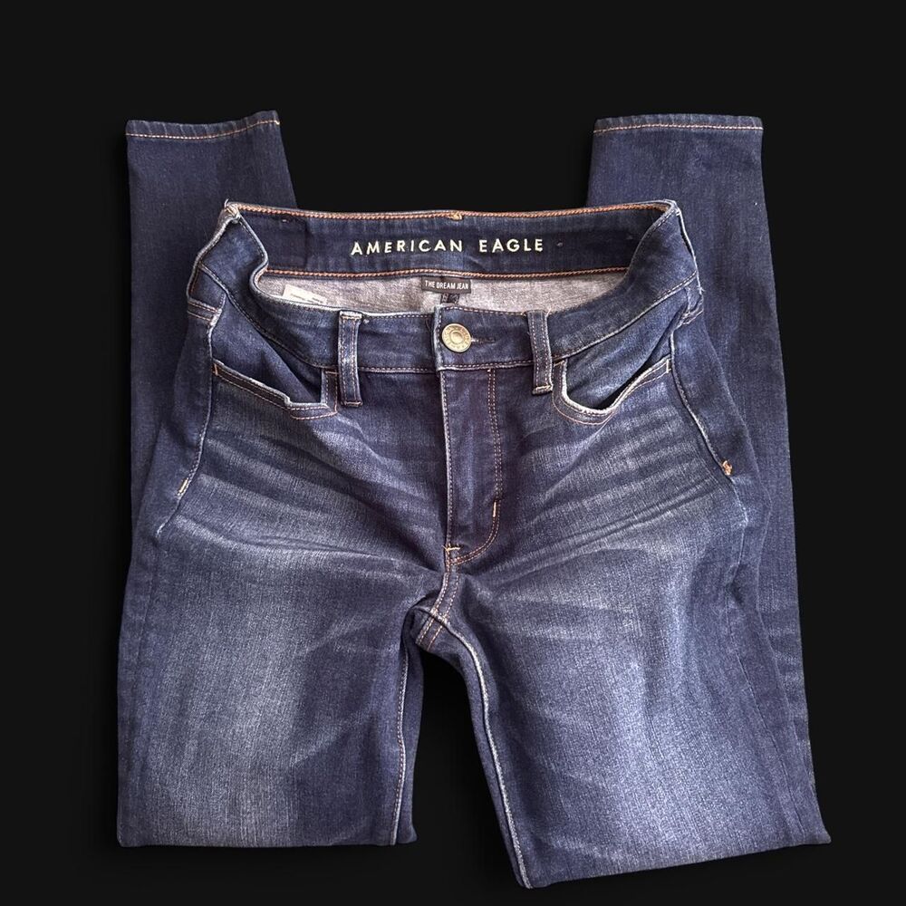 American-eagle Women's Navy and Blue Jeans